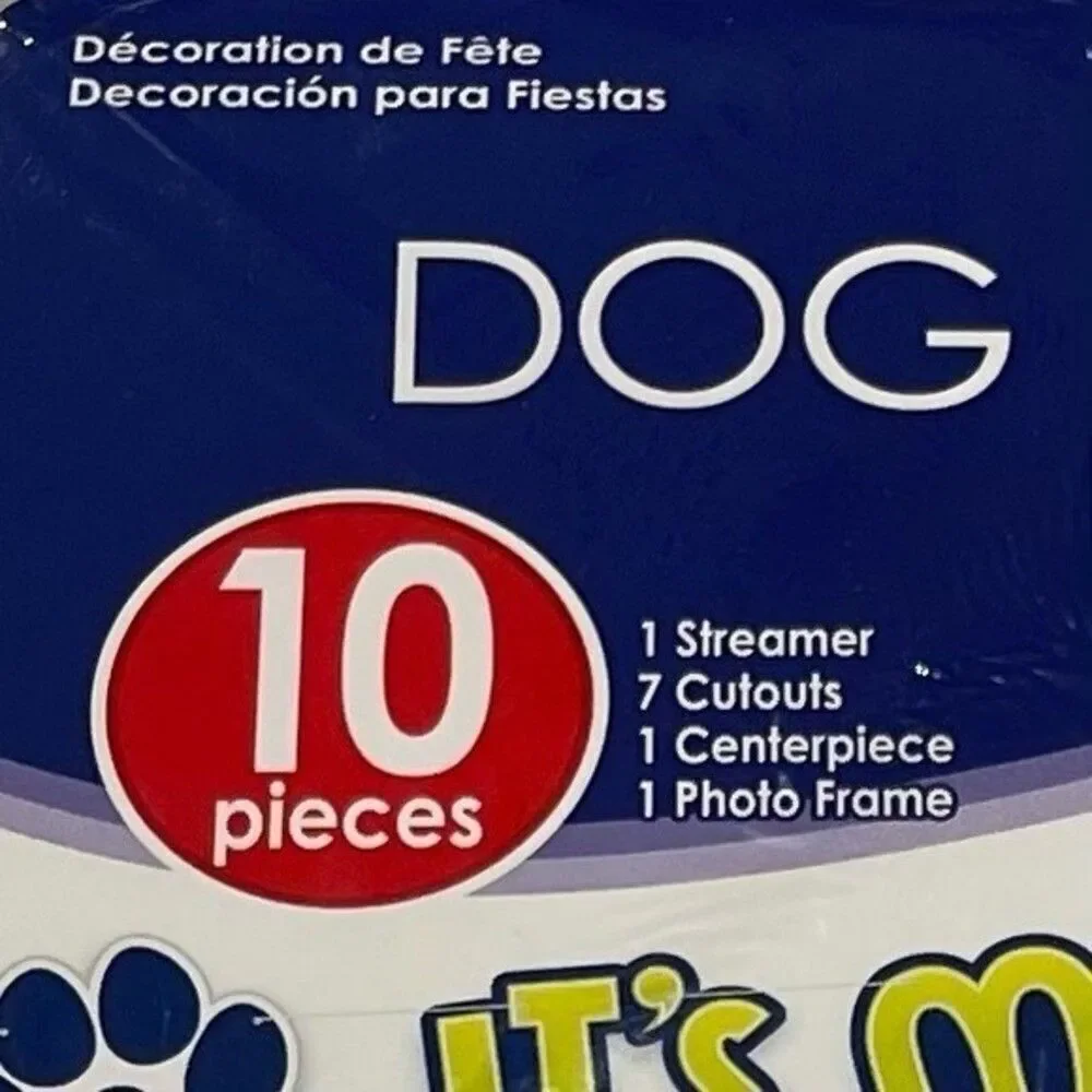 The Beistle Company Dog Birthday Decorating Kit 10 pieces